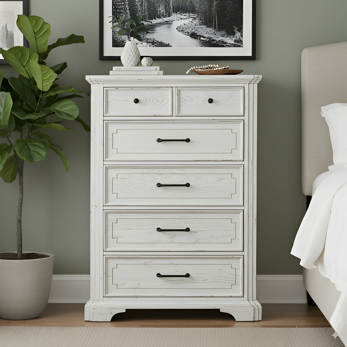 Clara Chest, White Mist