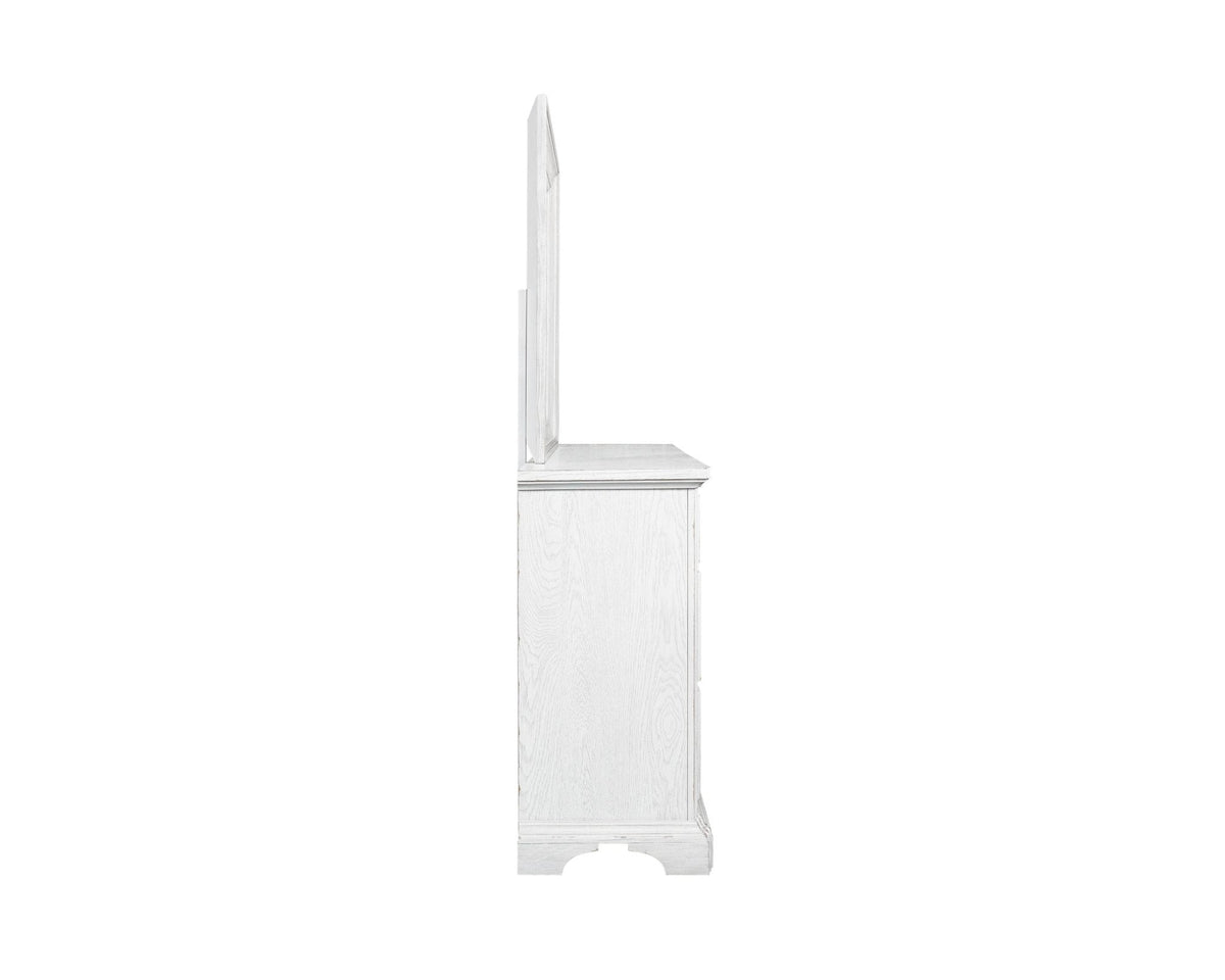 Clara Dresser Mirror, White Mist