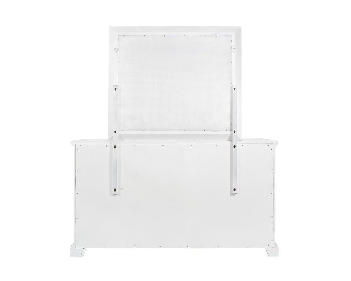 Clara Dresser Mirror, White Mist