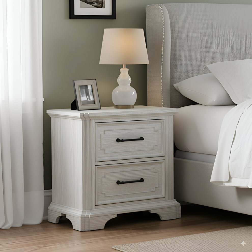 Clara Nightstand, White Mist