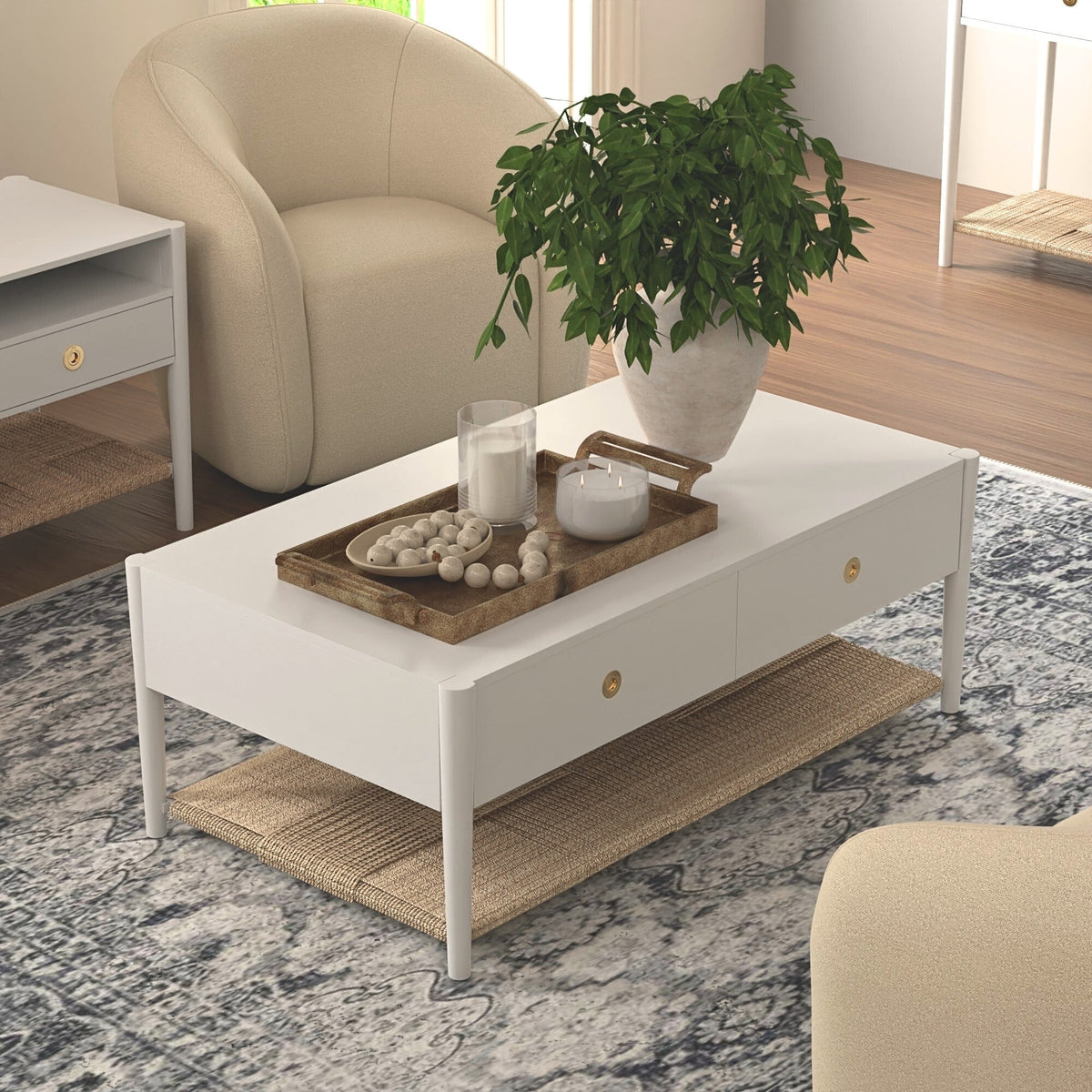 Cleo Coffee Table - Coconut Milk