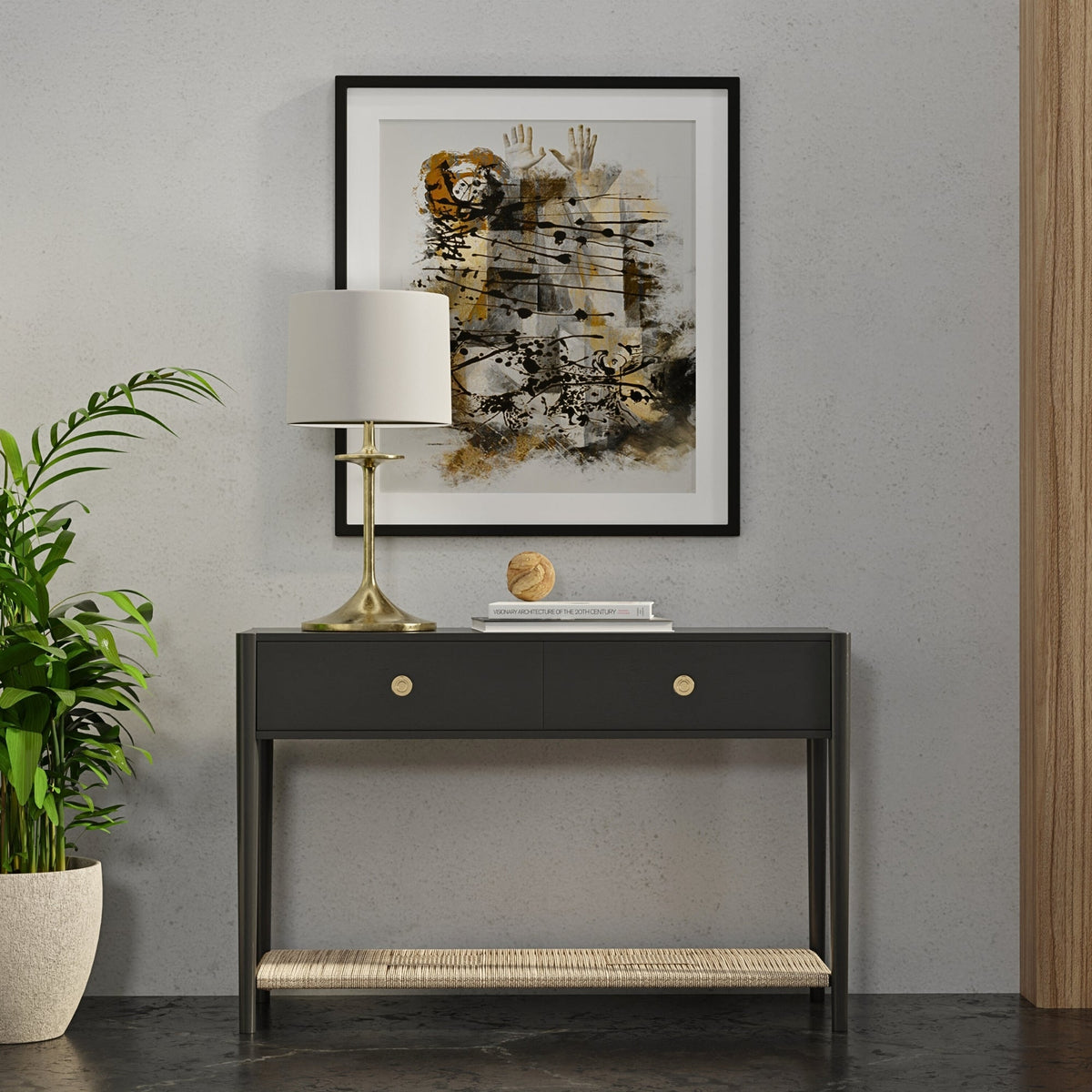 Cleo Console Table - Charcoal Gray