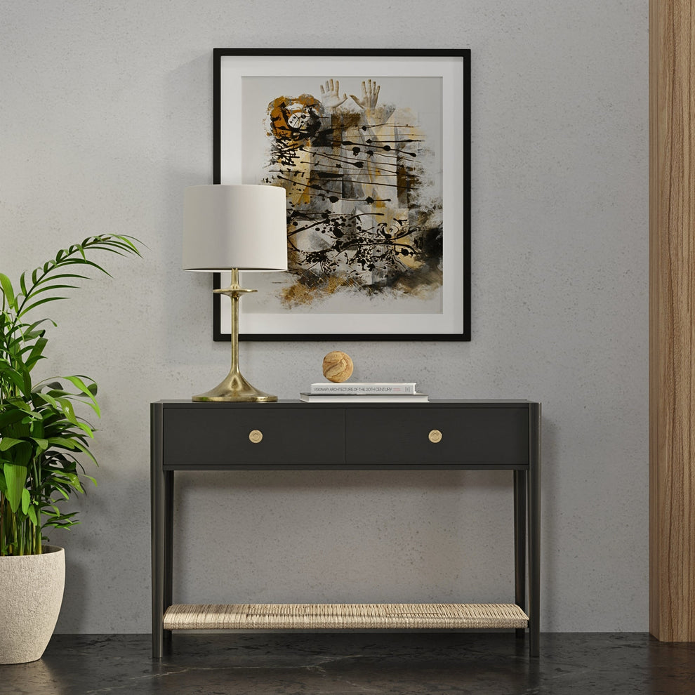 Cleo Console Table - Charcoal Gray