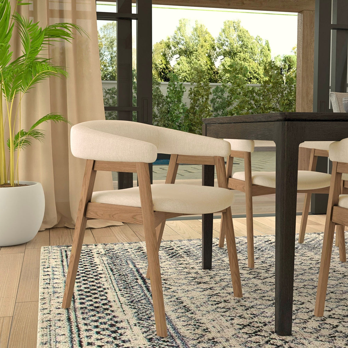 Cove Curved Back Dining Chairs, Set of 2 - Natural