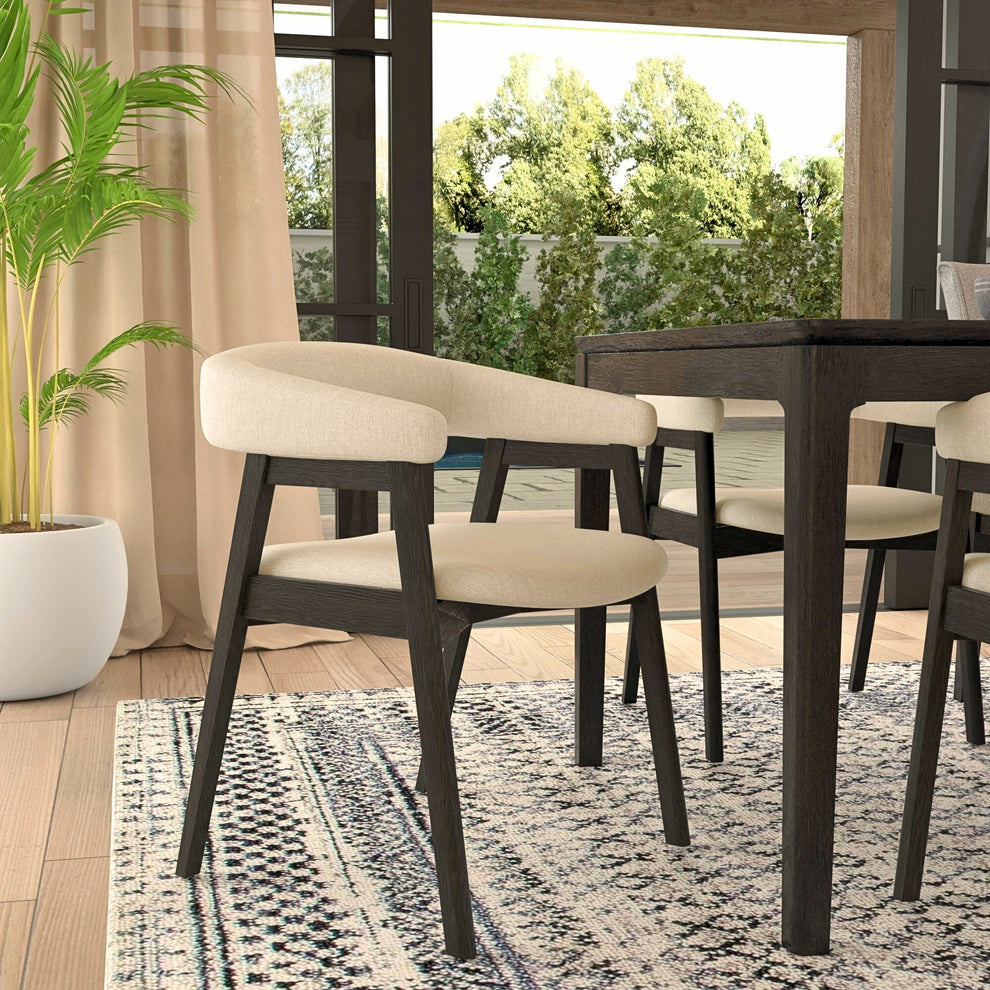 Cove Curved Back Dining Chairs, Set of 2 - Vintage Black
