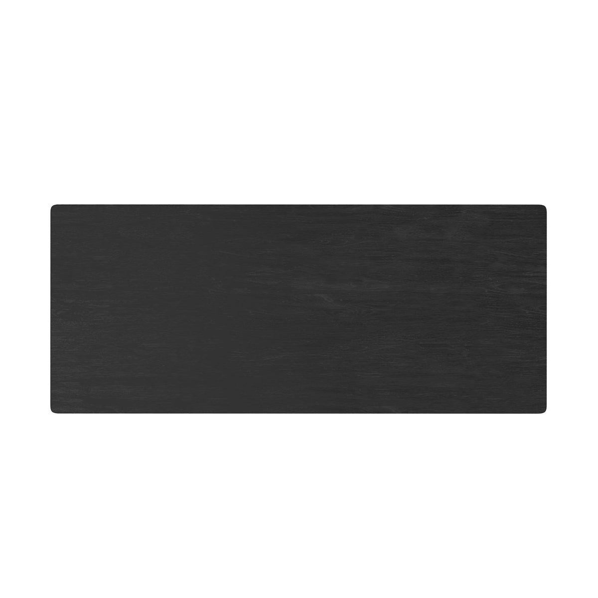 Rectangular dark tabletop shown from above against a white background.