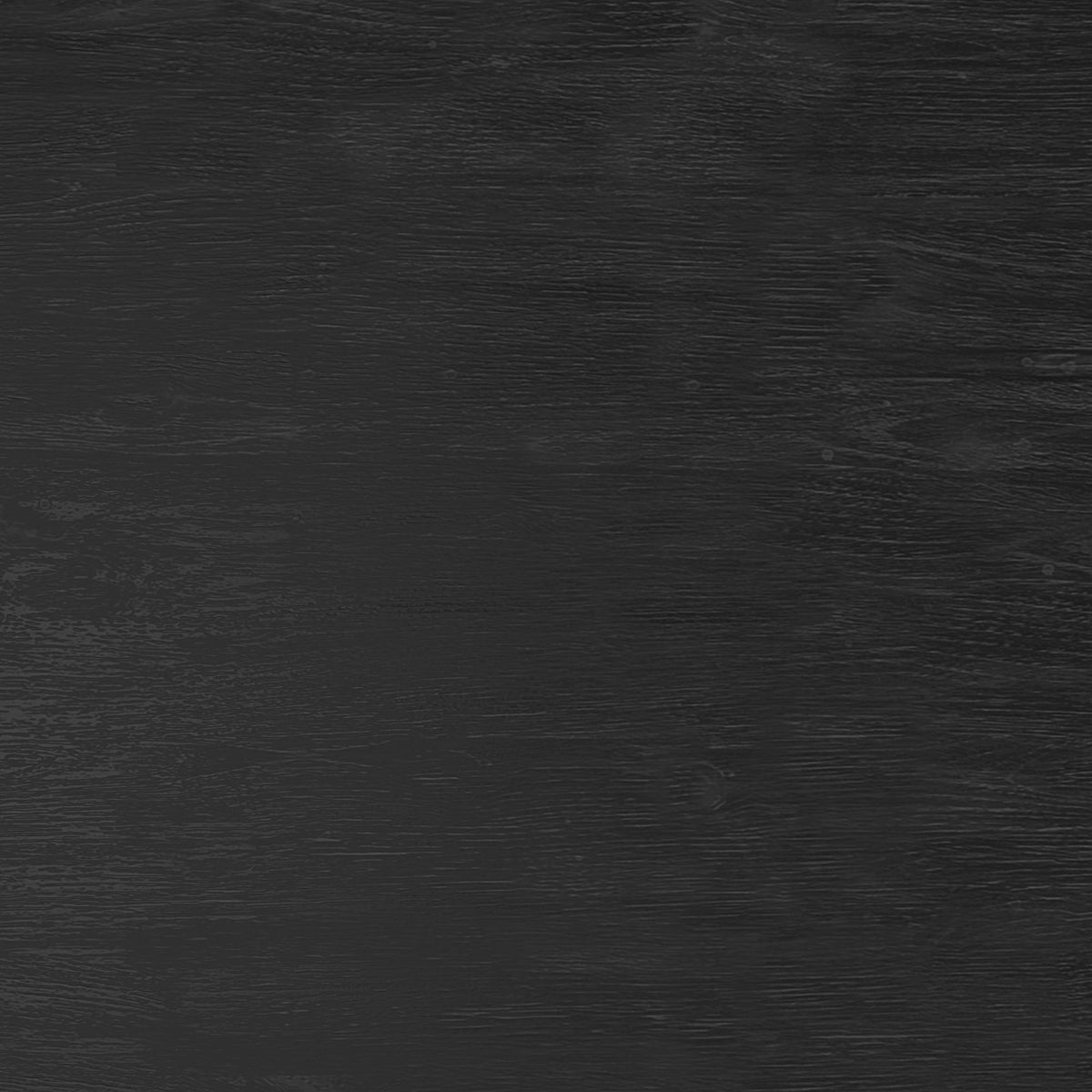 Close-up of the dark tabletop surface, showing its textured wood grain.