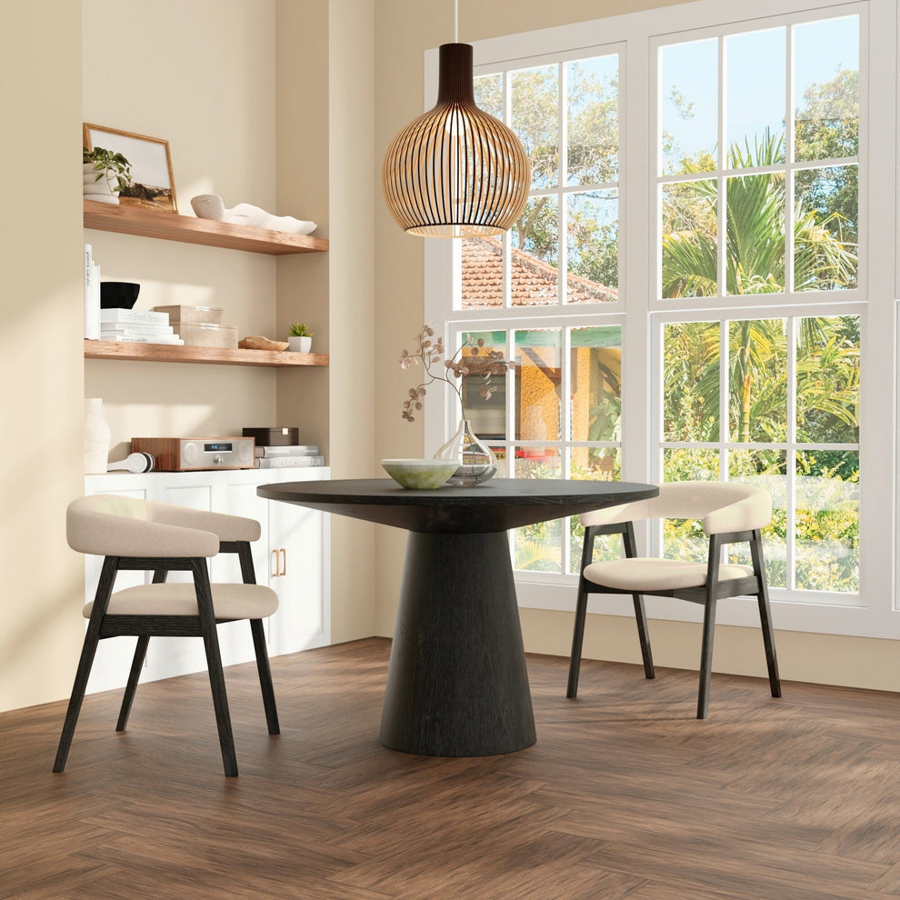 Cove Round 47" Dining Table - Vintage Black