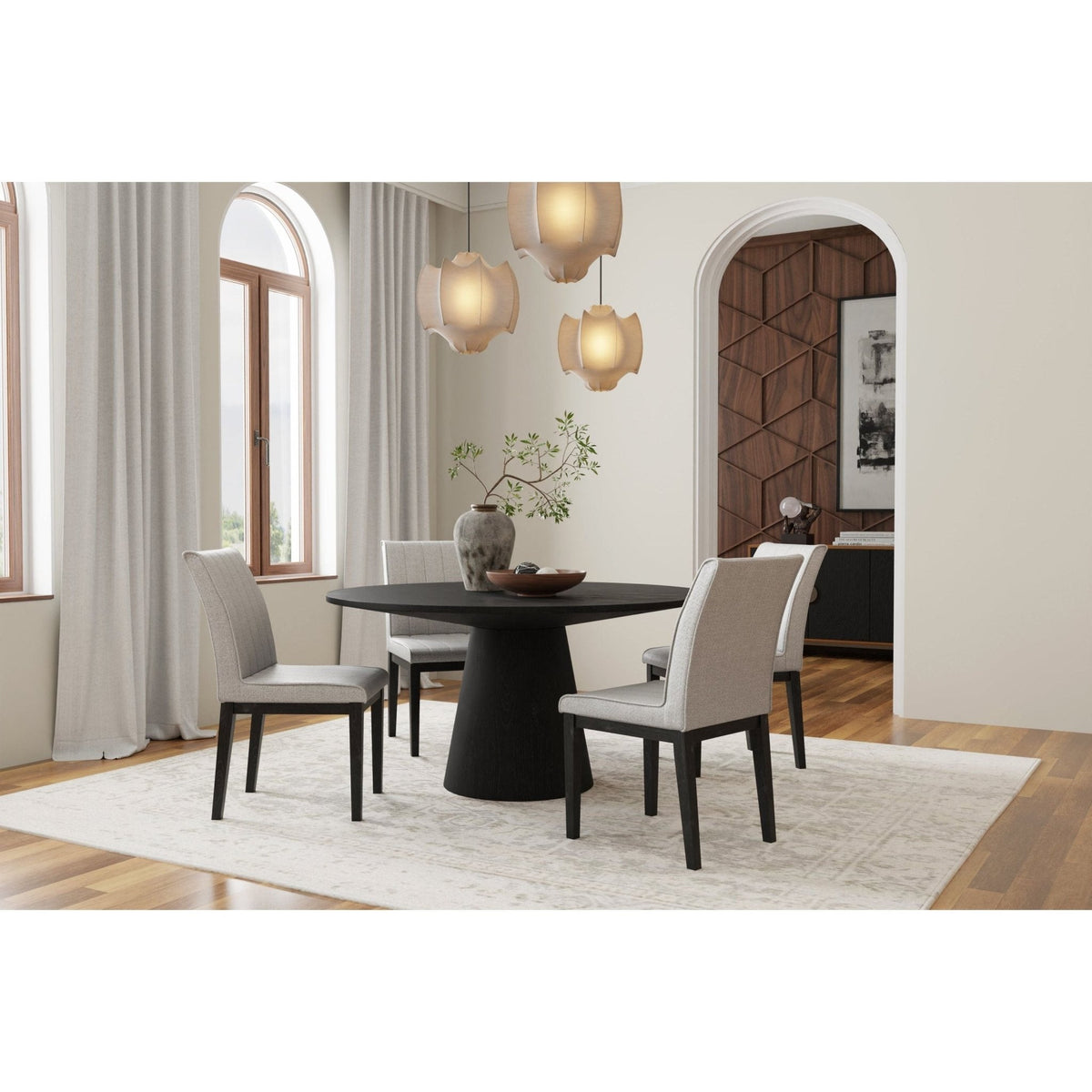Cove Round 59" Dining Table - Vintage Black
