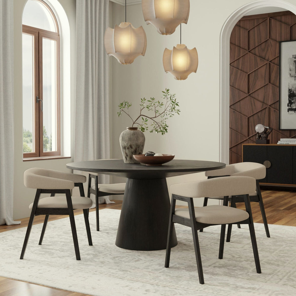 Cove Round 59" Dining Table - Vintage Black