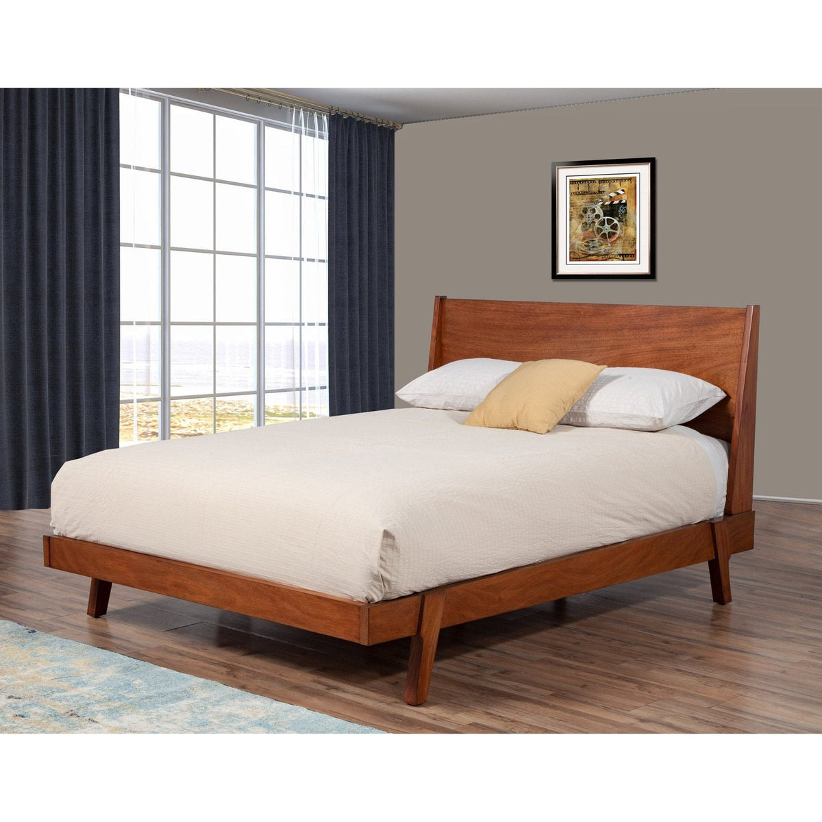 Dakota Queen Platform Bed, Chestnut