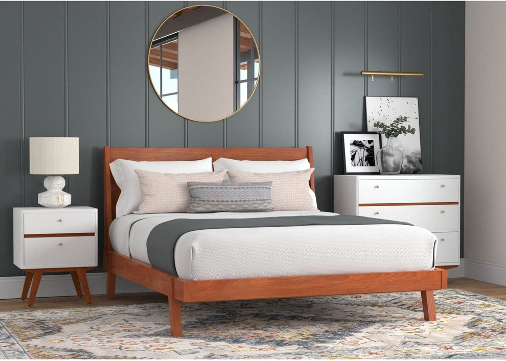 Dakota Full Platform Bed, Chestnut