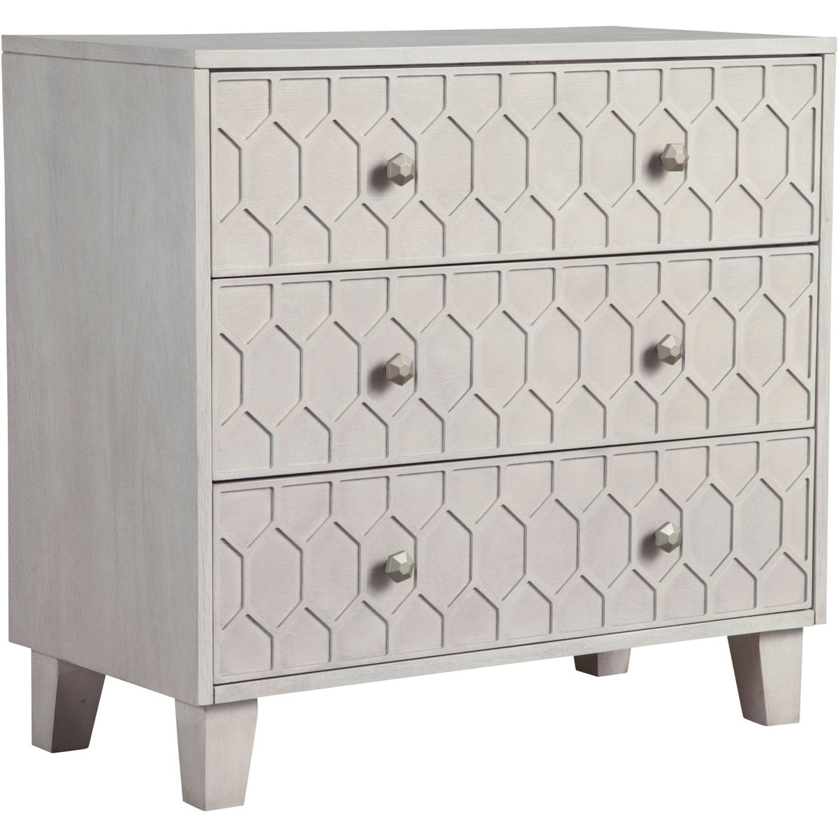 Denver Three Drawer Small Chest, Gray