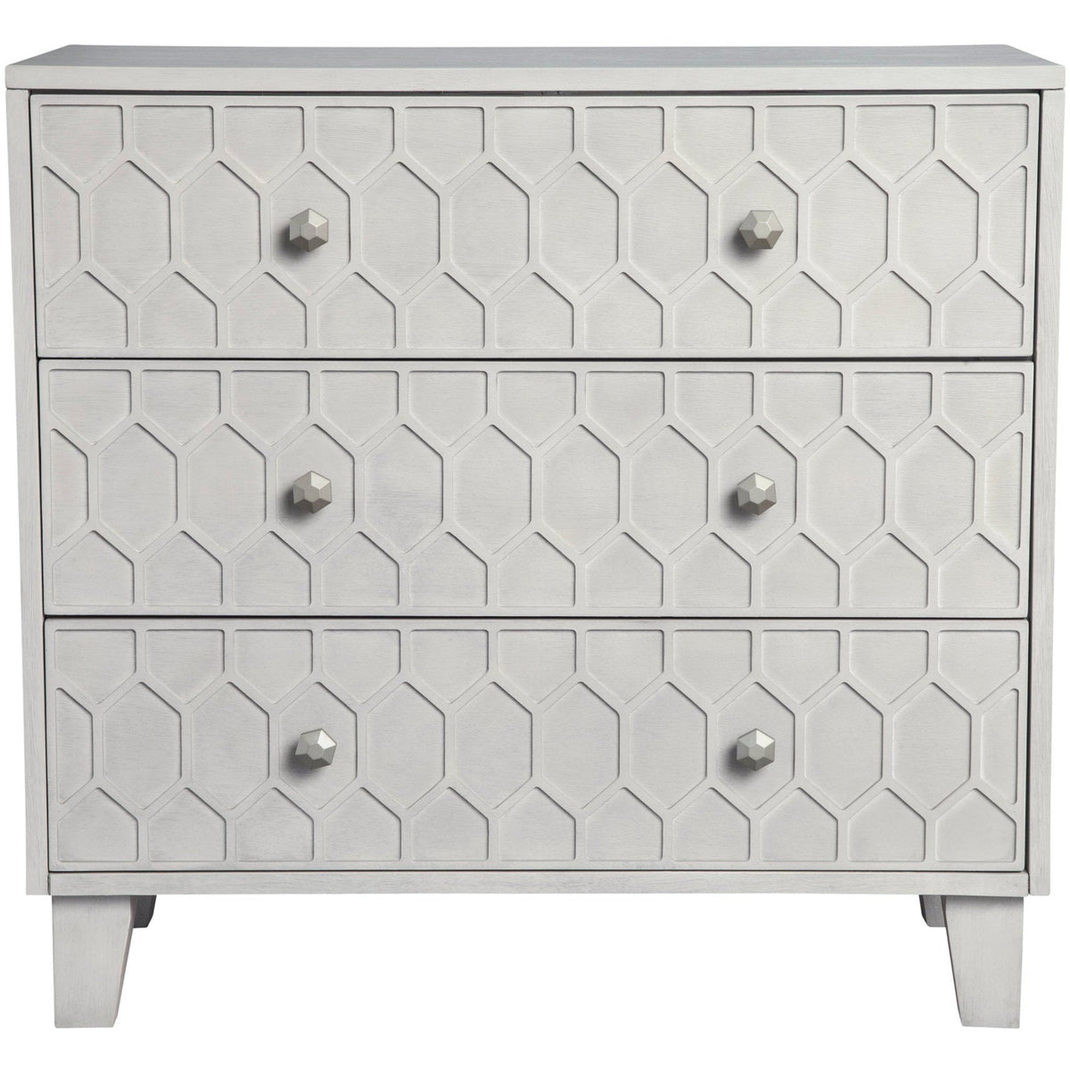 Denver Three Drawer Small Chest, Gray