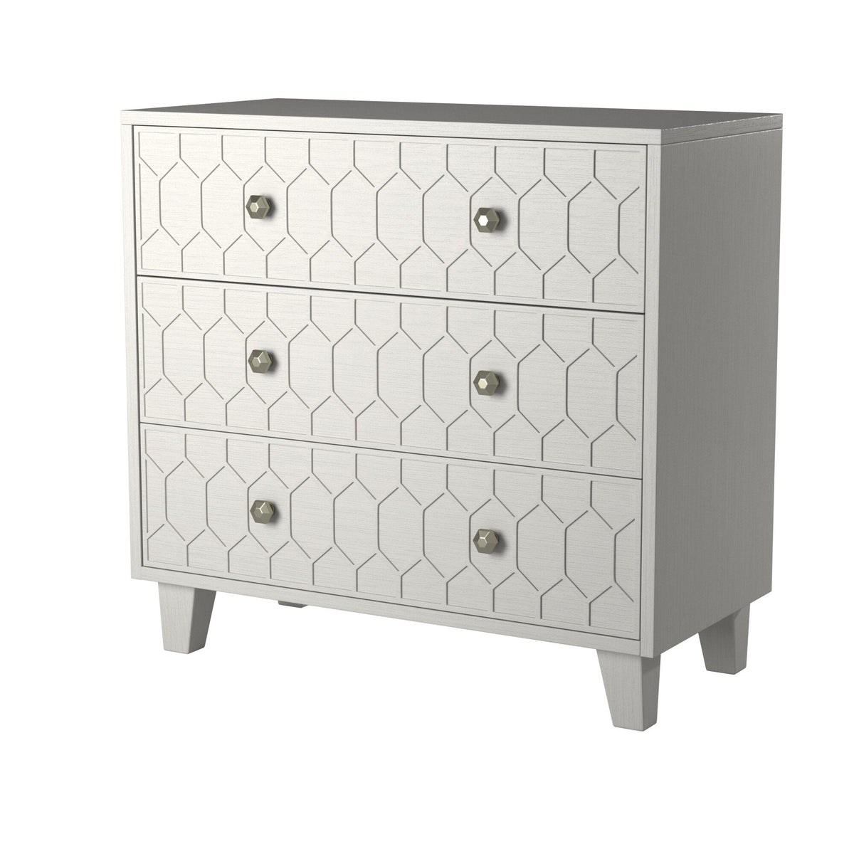 Denver Three Drawer Small Chest, Gray