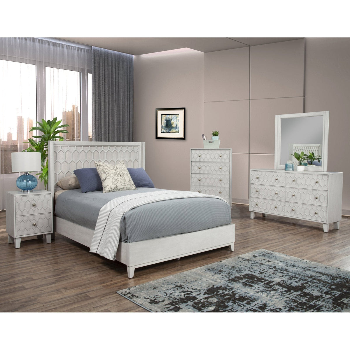 Denver Six Drawer Dresser, Gray