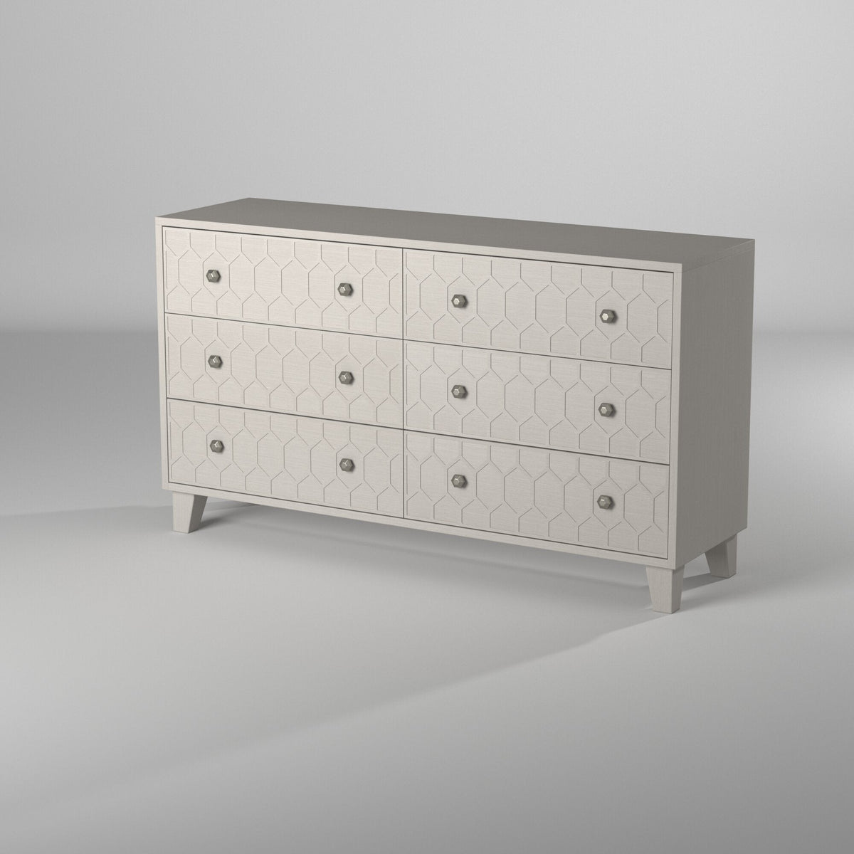 Denver Six Drawer Dresser, Gray