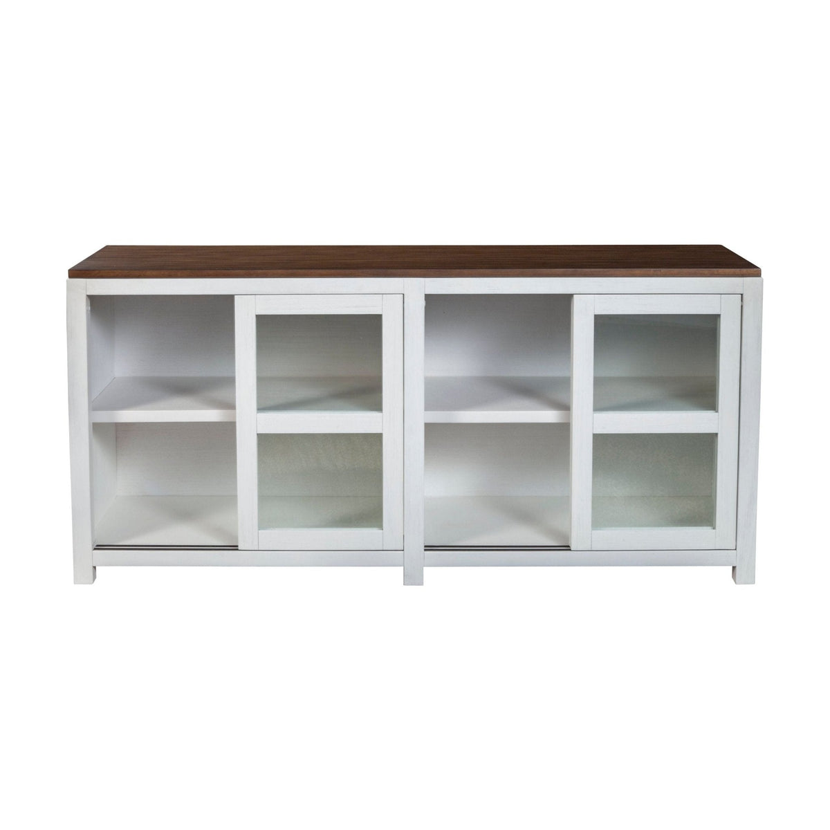 Donham Large Display Cabinet, Mystic Brown & White