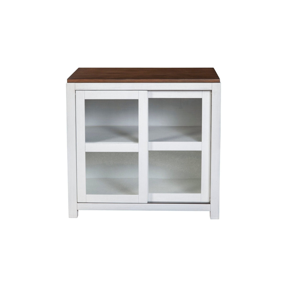 Donham Small Display Cabinet, Mystic Brown & White