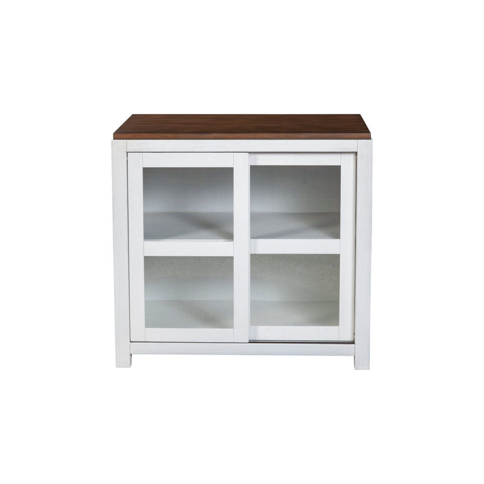 Donham Small Display Cabinet, Mystic Brown & White