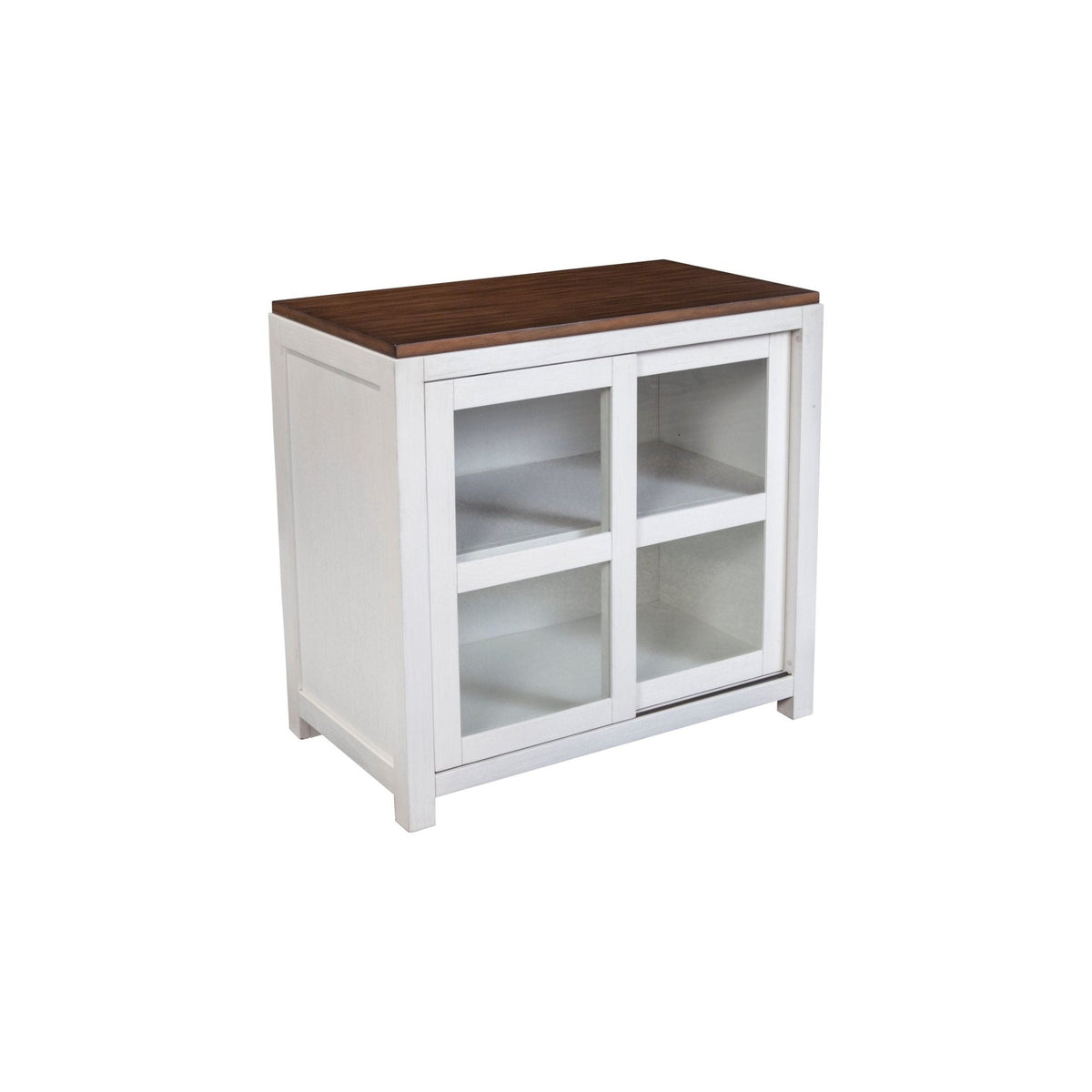 Donham Small Display Cabinet, Mystic Brown & White