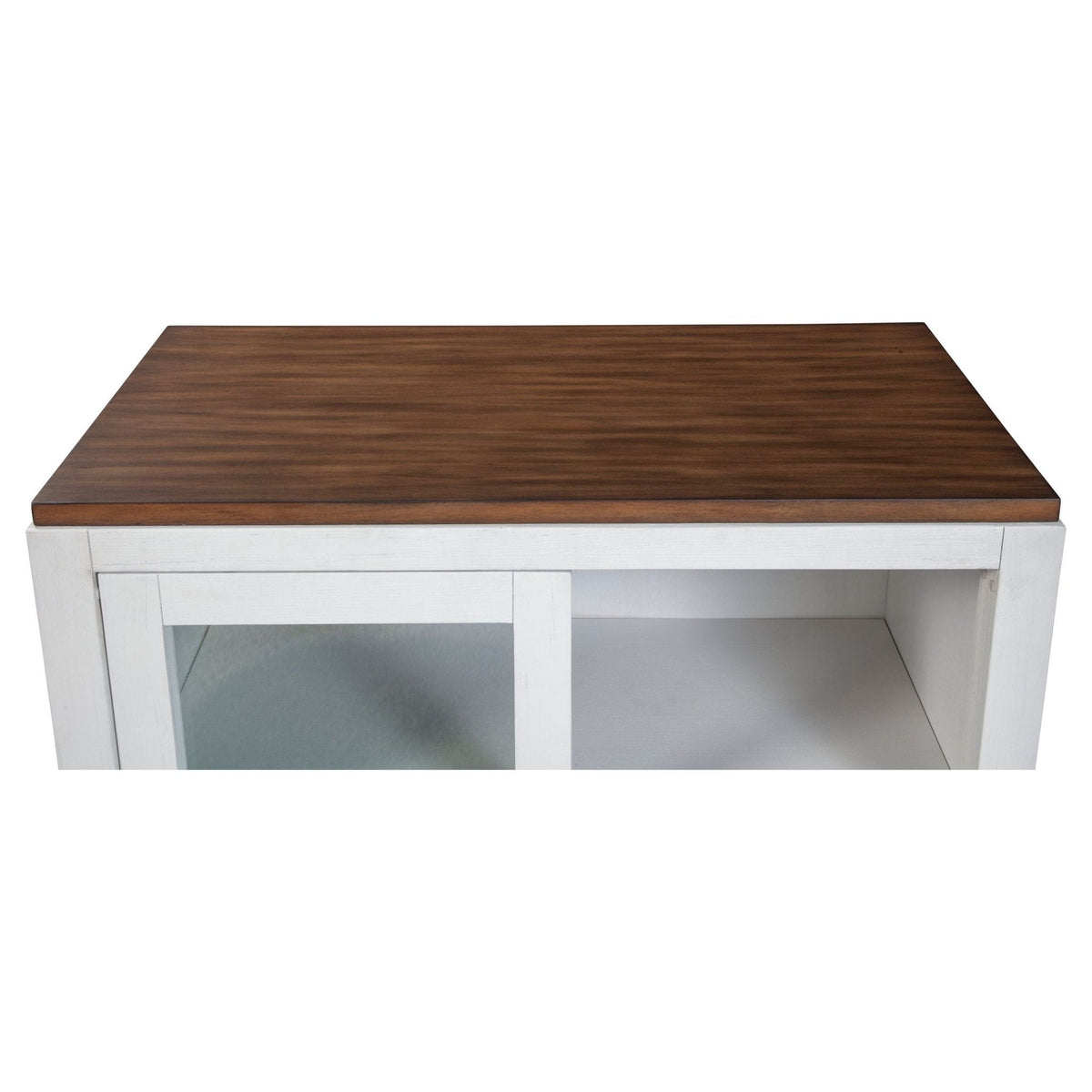 Donham Small Display Cabinet, Mystic Brown & White