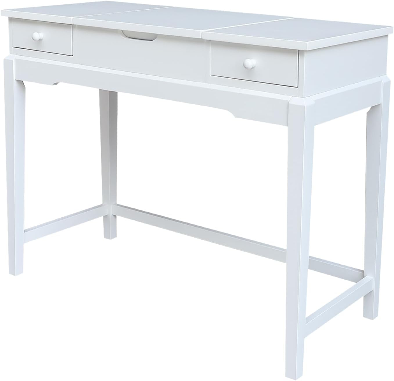 Solid Wood Vanity Table, Unfinished