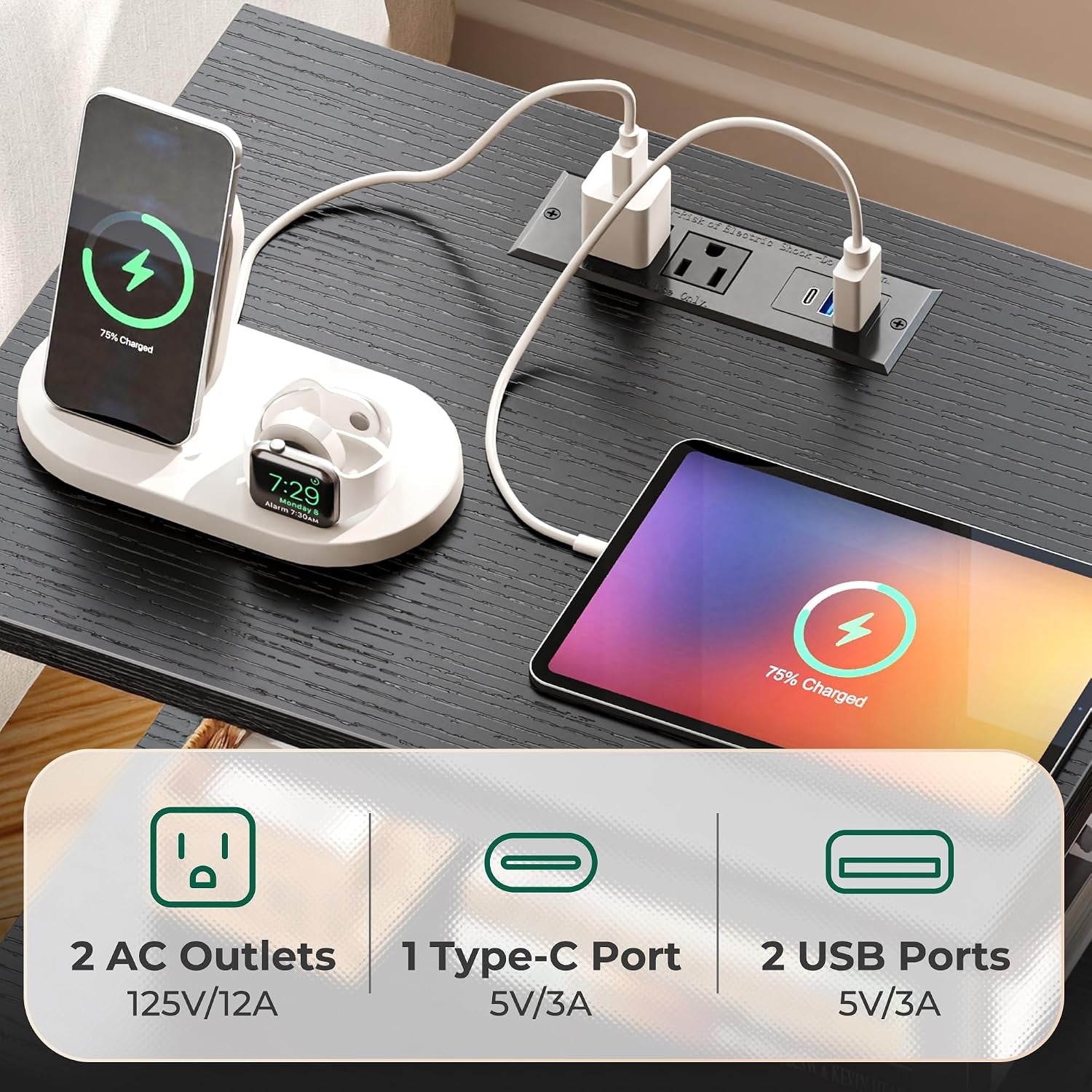Illustration of smart controller and app control icons indicating 60,000 colors, music mode and timing mode