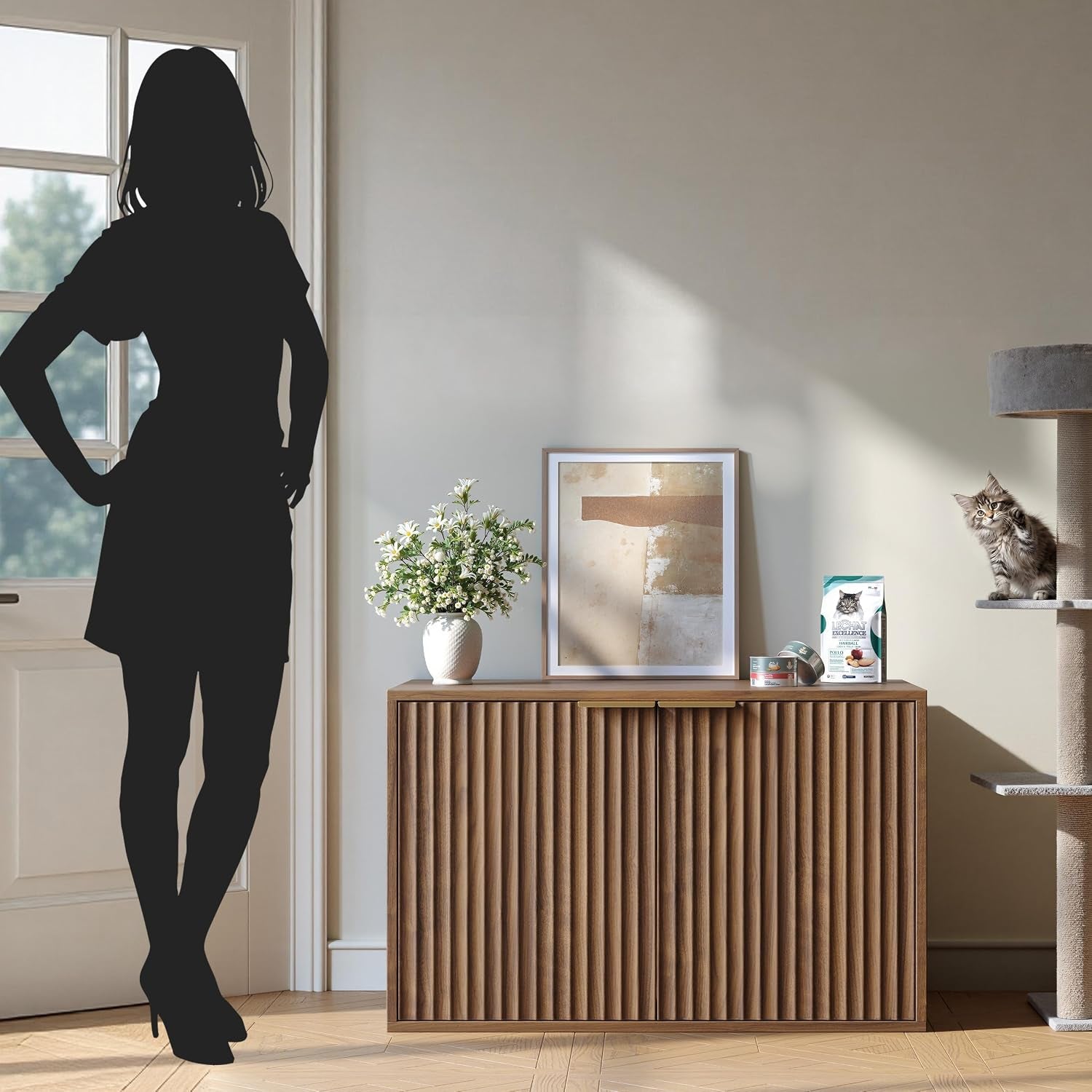 Evermagin 31.5" Cat Litter Box Enclosure Furniture