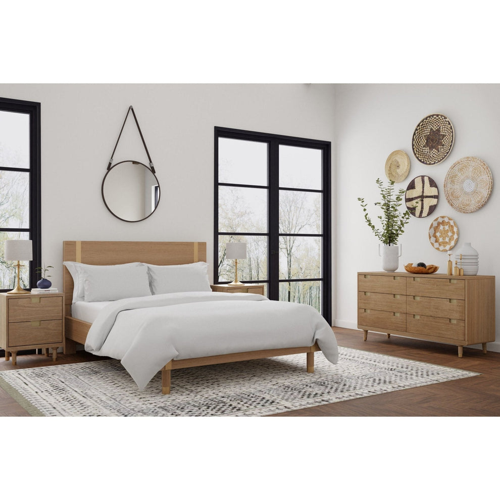 Easton Standard King Platform Bed, Sand