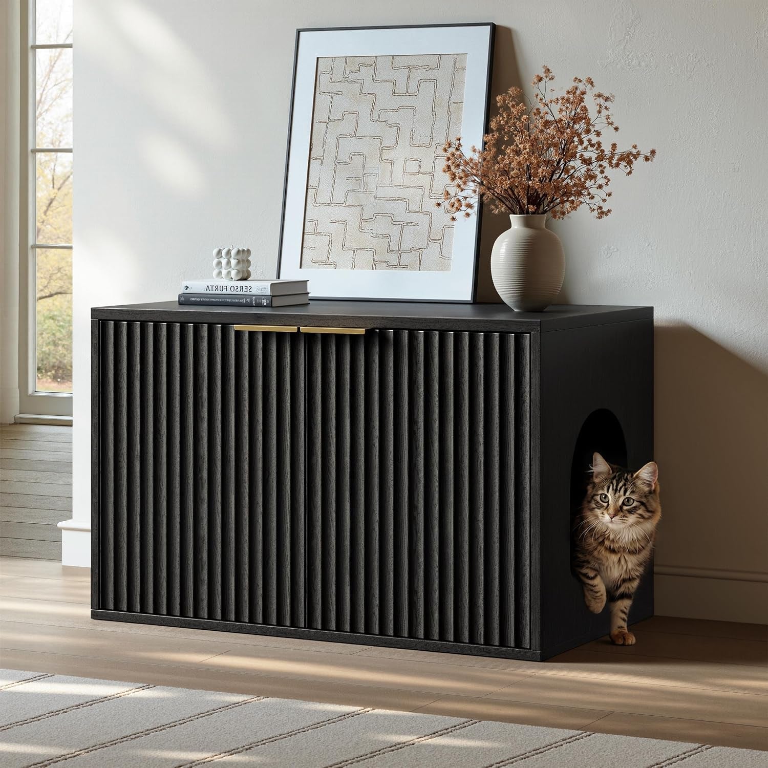 Evermagin 31.5" Cat Litter Box Enclosure Furniture
