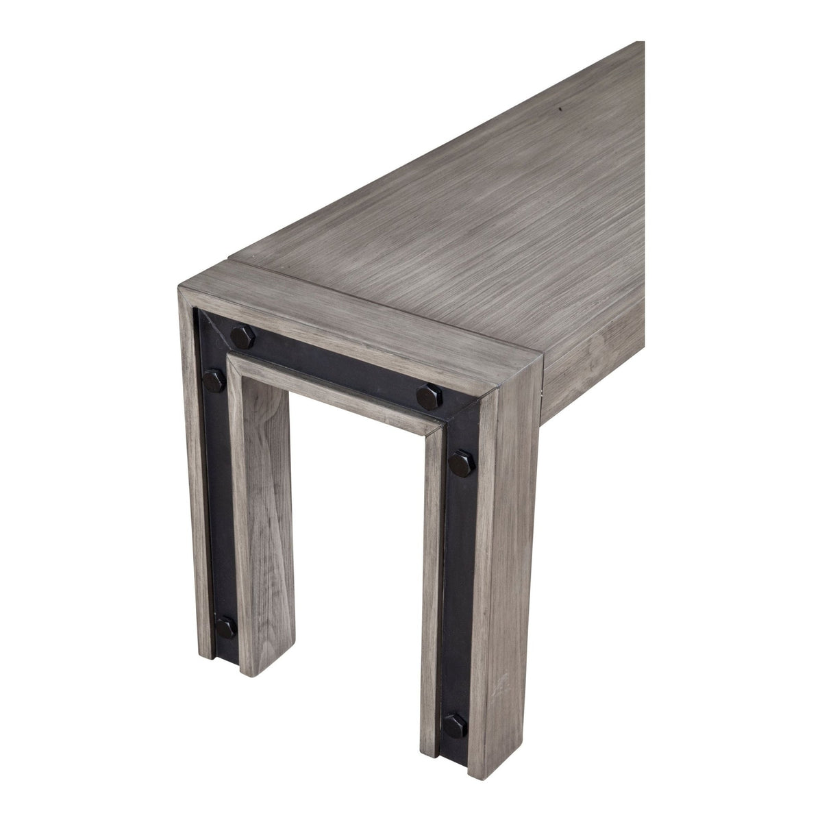 Fallon Bench, Grey & Black