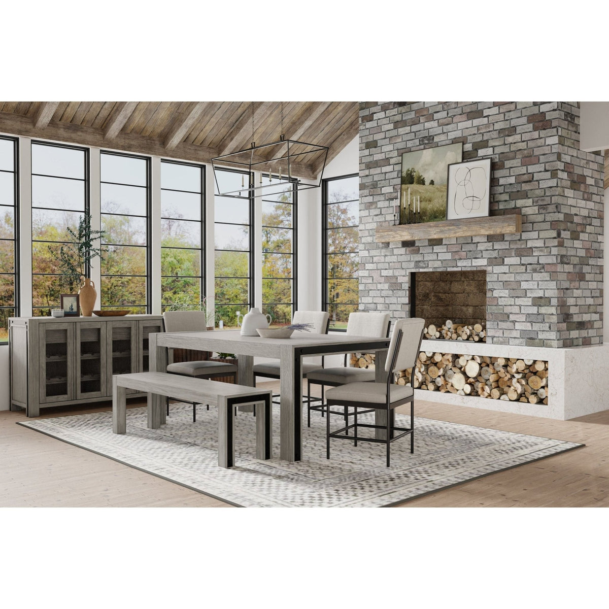 Fallon Sideboard, Grey & Black