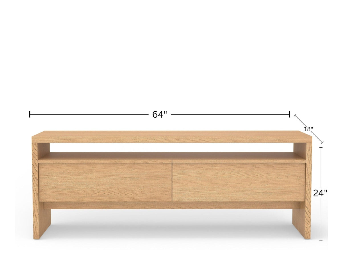 Flo 64" TV Console, Natural
