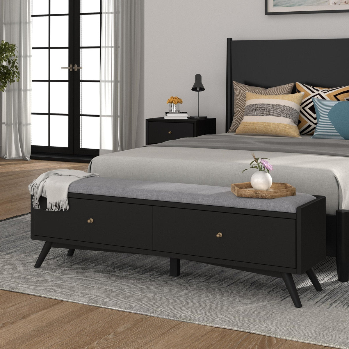 Flynn Bedroom Bench - Black