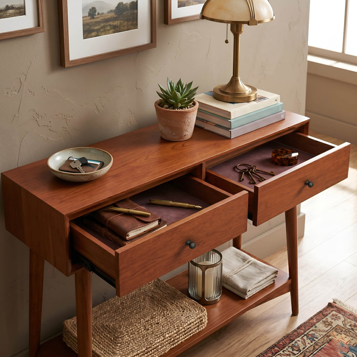 Flynn Console Table - Chestnut