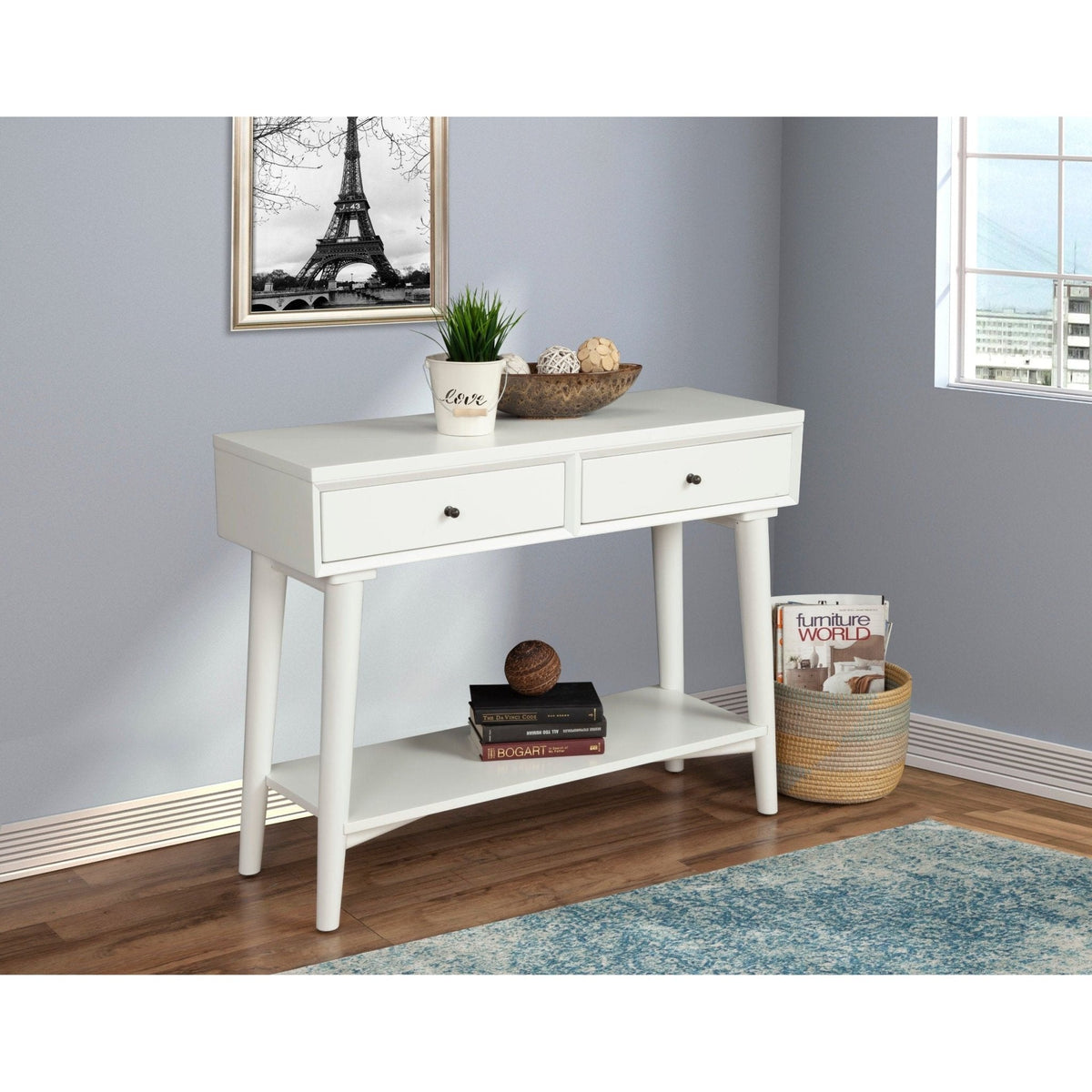 Flynn Console Table - White
