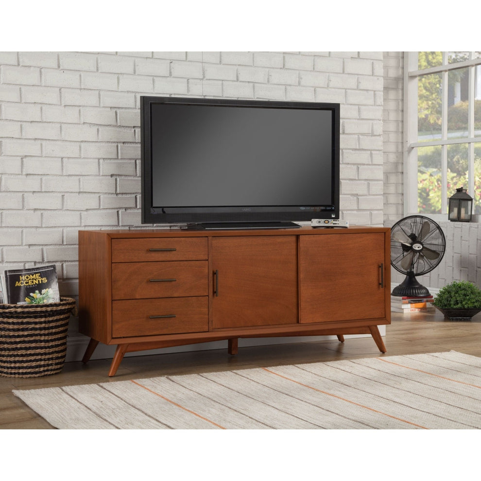 Flynn Large TV Console - Chestnut