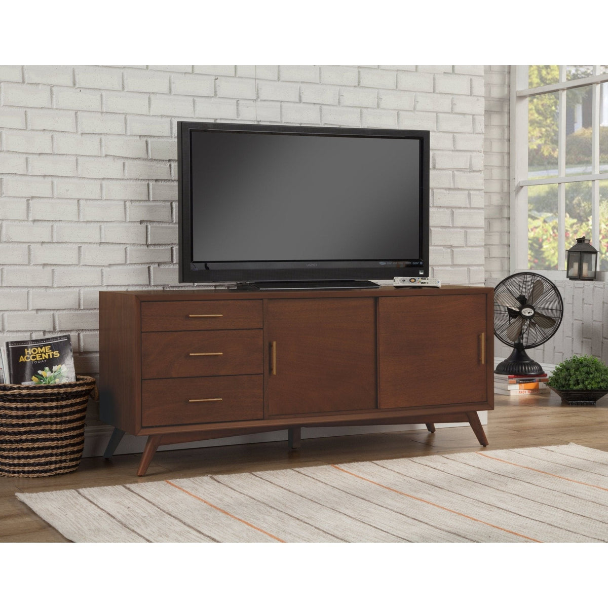 Flynn Large TV Console - Walnut