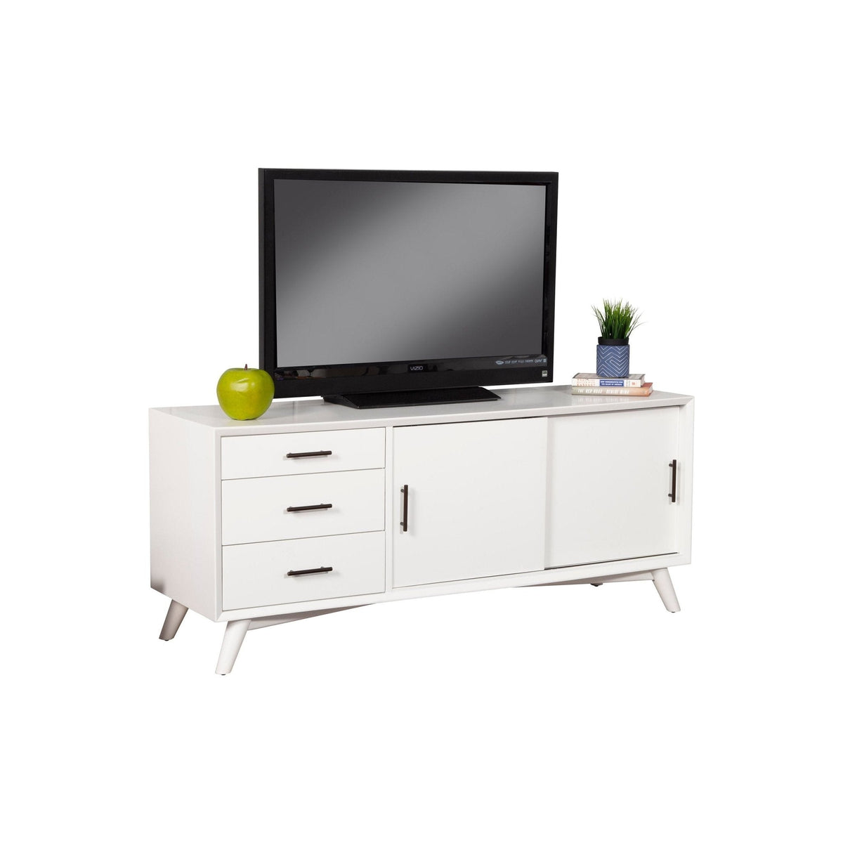 Flynn Large TV Console - White