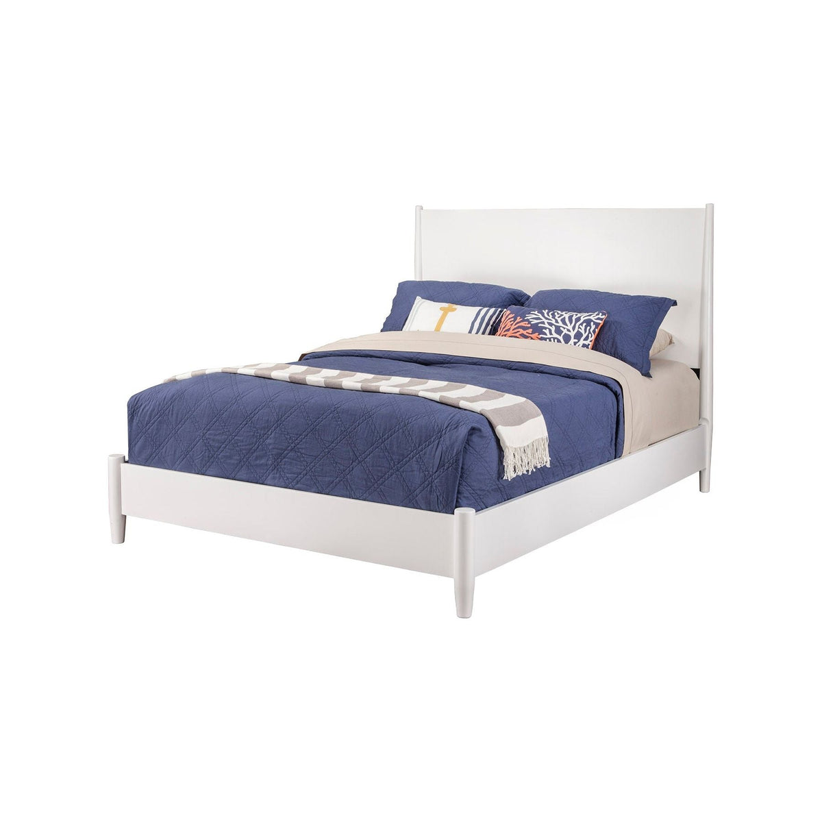 Flynn Full Platform Bed - White