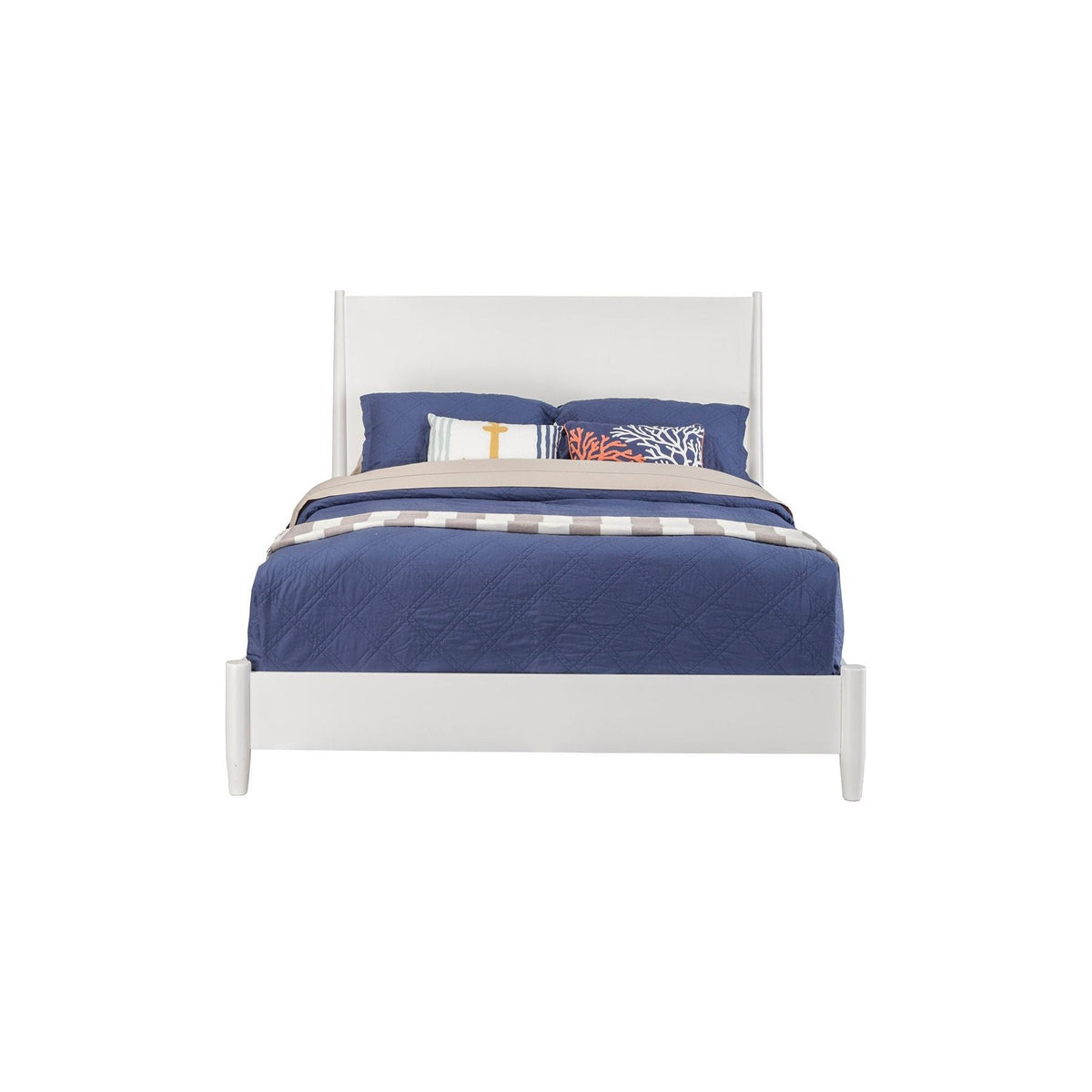 Flynn Full Platform Bed - White