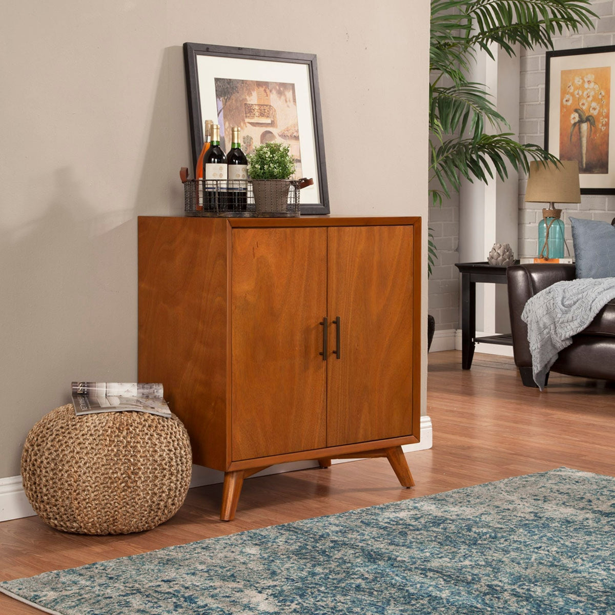 Flynn Small Bar Cabinet - Chestnut