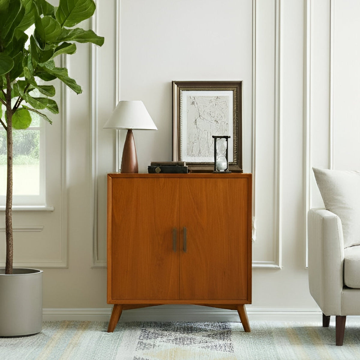 Flynn Small Bar Cabinet - Chestnut