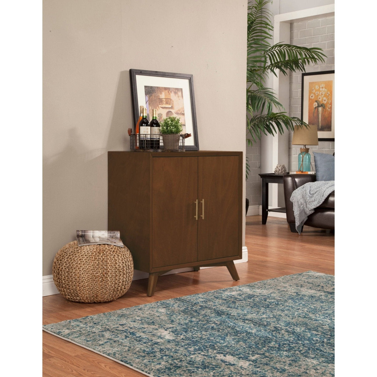Flynn Small Bar Cabinet - Walnut
