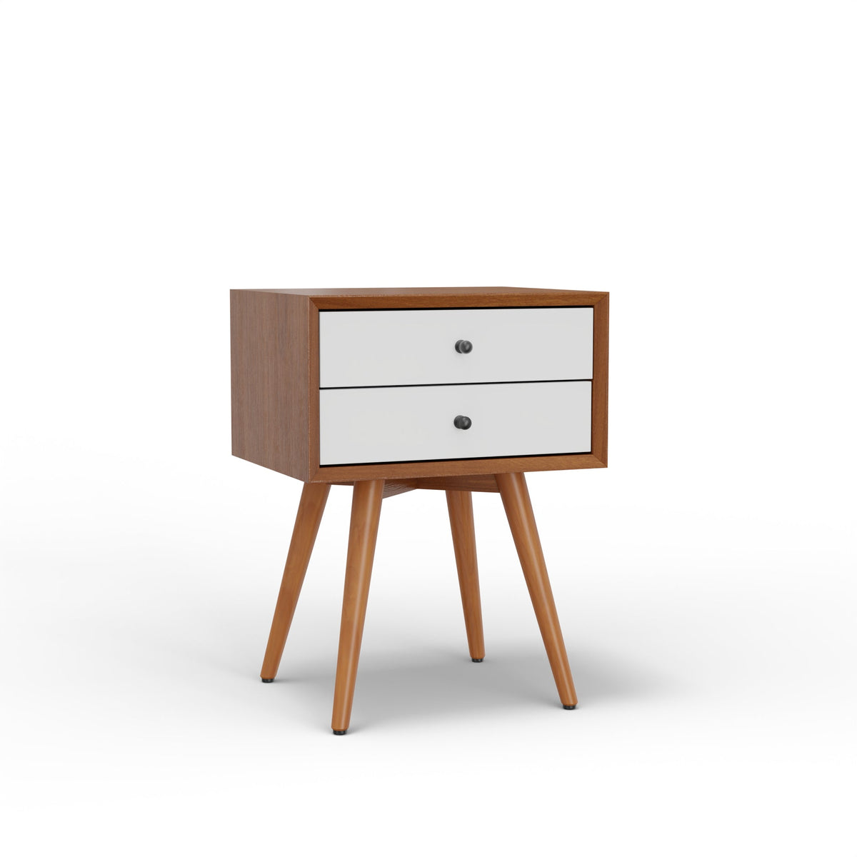 Flynn Small Nightstand - Chestnut & White