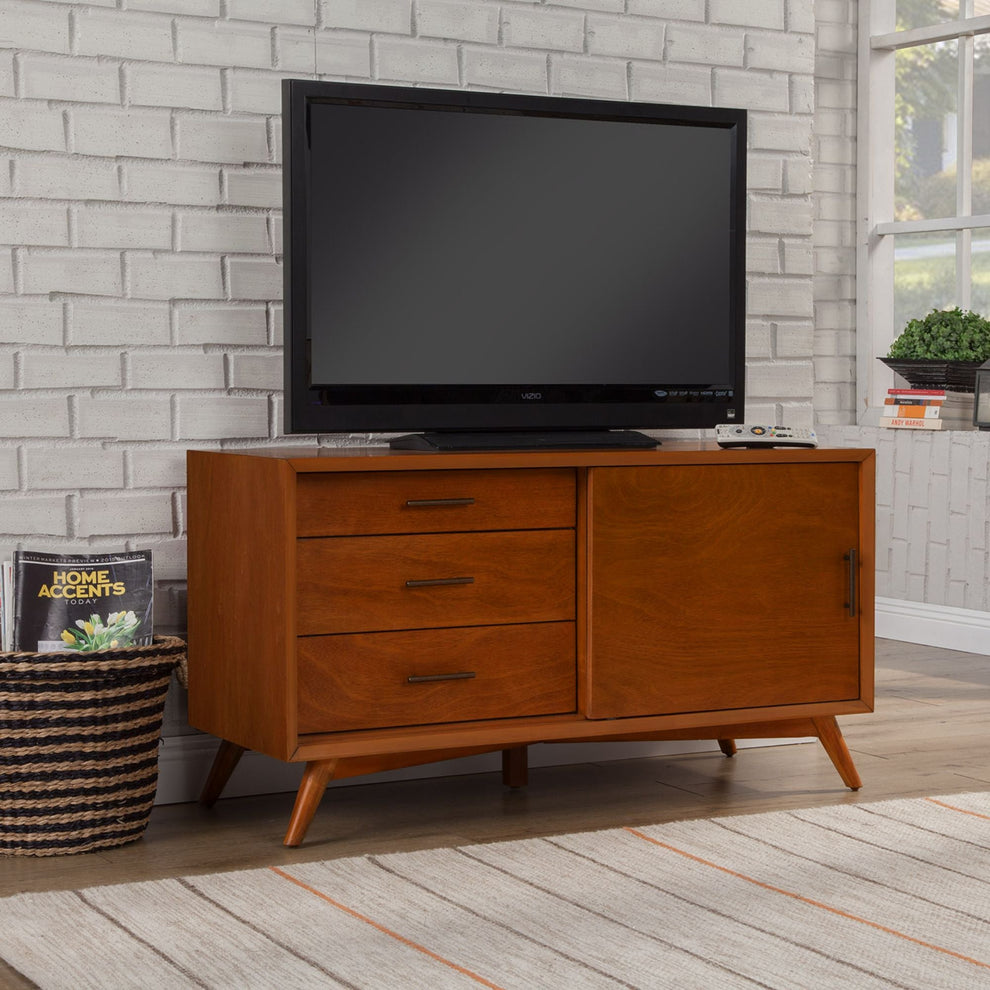 Flynn Small TV Console - Chestnut