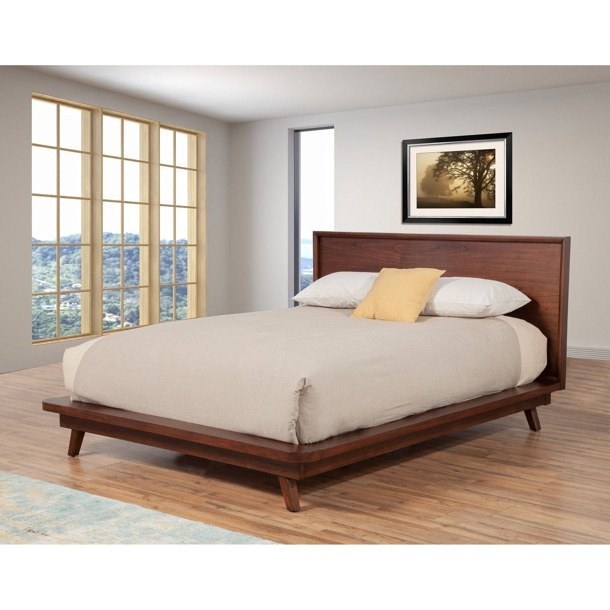 Arden California King Platform Bed, Walnut