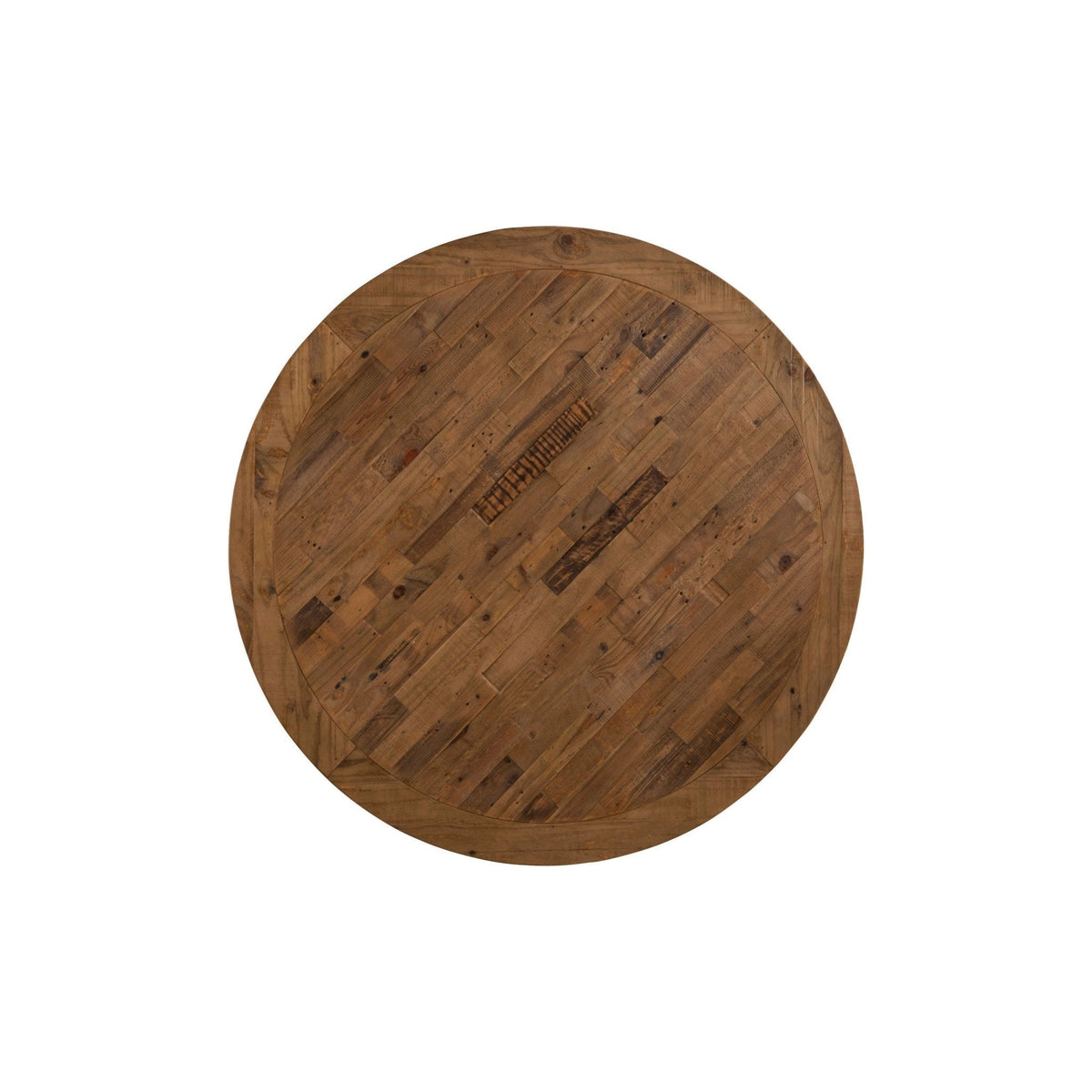 Kensington Round Solid Pine Dining Table - Reclaimed Natural