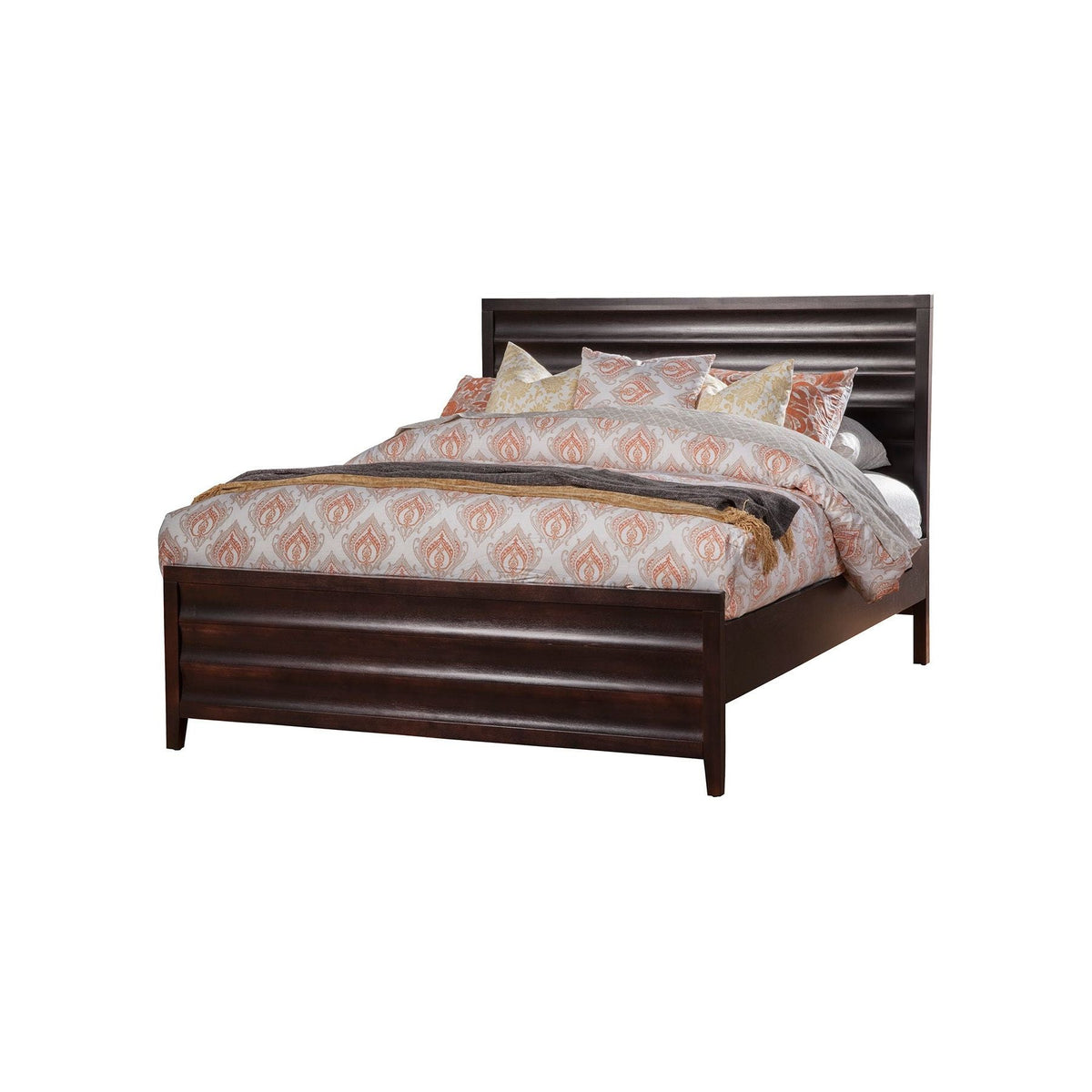 Legacy Queen Panel Bed, Black Cherry